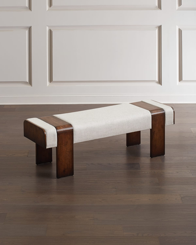 John-richard Collection Kinda Mid Century Modern Bench In Cream