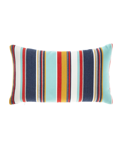 Elaine Smith Sicily Stripe Lumbar Sunbrella Indoor/outdoor Pillow In Multi