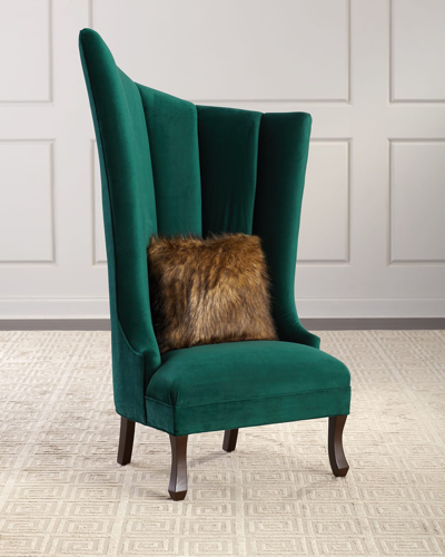 Haute House Kendall Left Slant Chair In Green