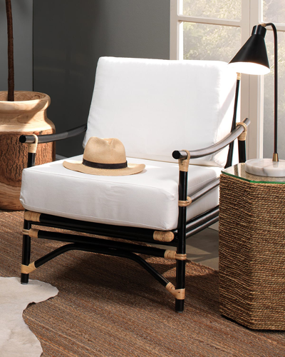 Jamie Young Nelson Lounge Chair In Black/off White