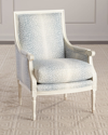 Massoud Glenwick Accent Chair In Aqua