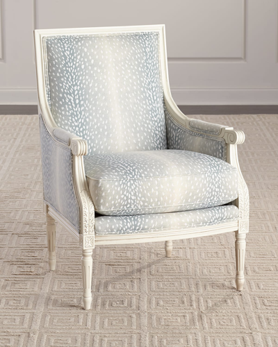 Massoud Glenwick Accent Chair In Blue