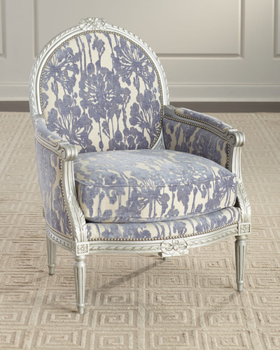 Massoud Georgina Bergere Chair In Blue