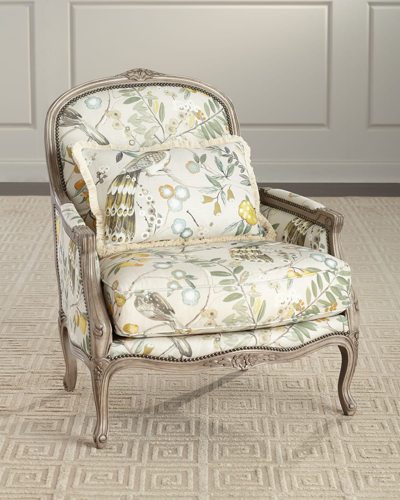 Massoud Honora Bergere Chair In Green