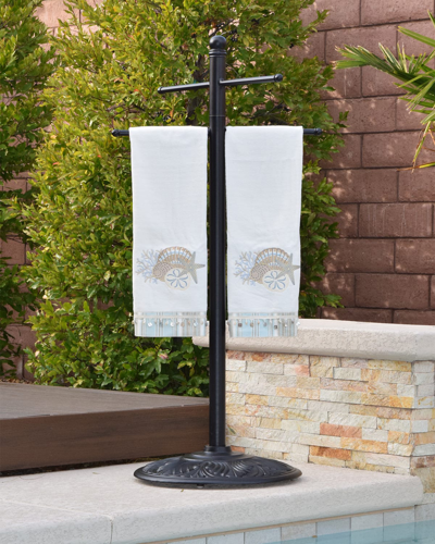 Hanamint Outdoor Towel Rack (arms Are 55" Long) In Black