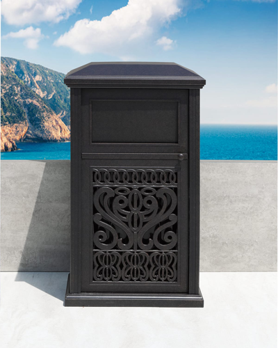 Hanamint Tuscany Indoor/outdoor Trash Receptacle With Liner In Desert Bronze