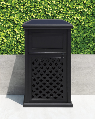 Hanamint Newport Indoor/outdoor Trash Receptacle With Liner In Terra Mist