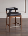 GLOBAL VIEWS MODERNO LEATHER COUNTER STOOL