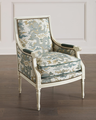 Massoud Elysian Accent Chair In Green