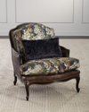 Massoud Talisheek Leather Bergere Chair In Green