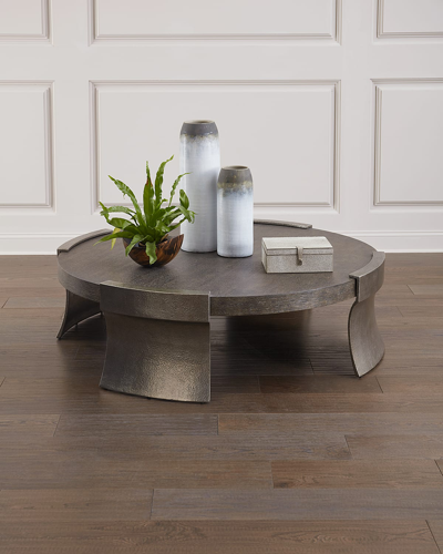 Bernhardt Gainsford Round Coffee Table In Charcoal