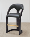 William D Scott Delia Ebony Cerused Bar Stool