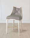 William D Scott Logan Antique White/chesterfield Gray Counter Stool In Antique White