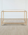 William D Scott Stud Console Table In Gold Leaf