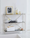 William D Scott Acorn Nickel Open Shelf Console In Nickel