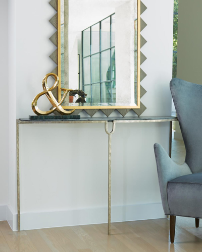 William D Scott Silver Curve Console In Metallic