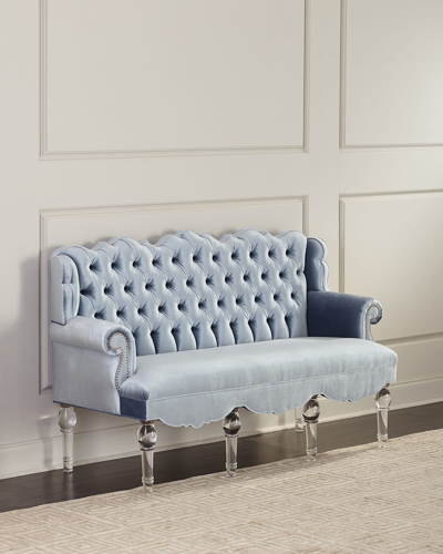 Haute House Helena Settee In Blue