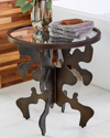 William D Scott Ink Blot Bronze Side Table In Bronze