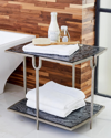 William D Scott Curve Silver Side Table In Silver