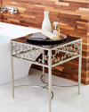 William D Scott C-fret Silver Side Table In Silver