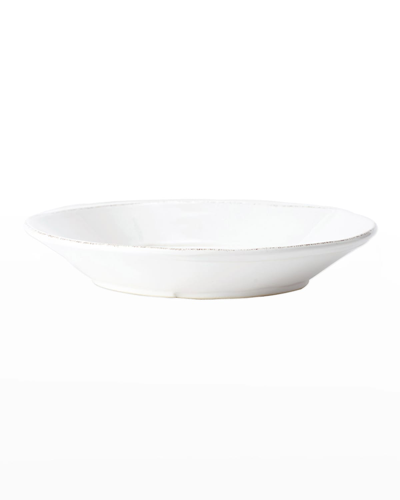 Vietri Melamine Lastra White Shallow Bowl In Multi