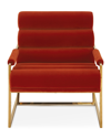 JONATHAN ADLER CHANNELED GOLDFINGER LOUNGE CHAIR