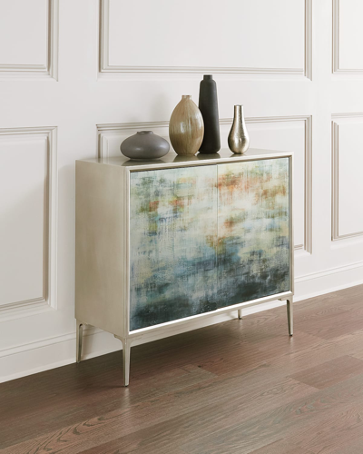 John-richard Collection Shaye Rawson's "spring Rain" Commode In Pewter