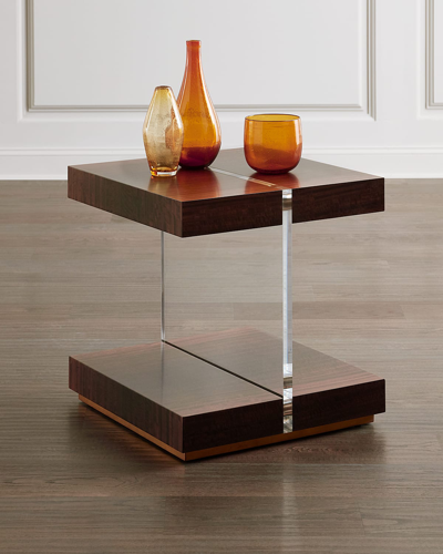 John-richard Collection Ashton Gate Side Table In Smoked Eucalyptus