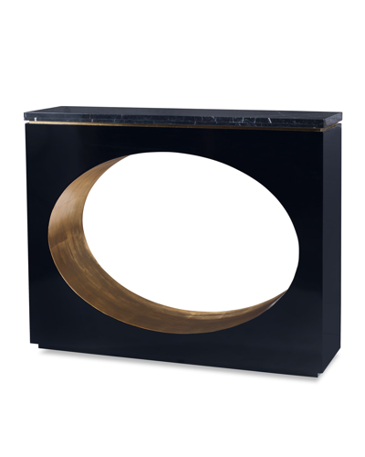 Ambella Void Console Table In Black / Gold