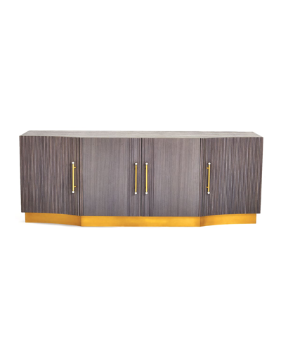 Global Views Mayfair Console Cabinet In Gray