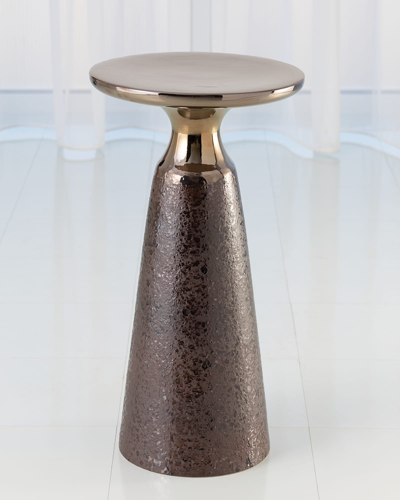 Global Views Meteor Tapered Drink Table In Bronze