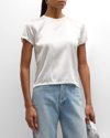 Atm Anthony Thomas Melillo Silk Blend Crewneck Tee In White