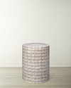 Jamie Young Wildflower Side Table In Cream