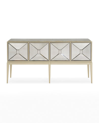 Caracole Sparkling Personality Console In Gray