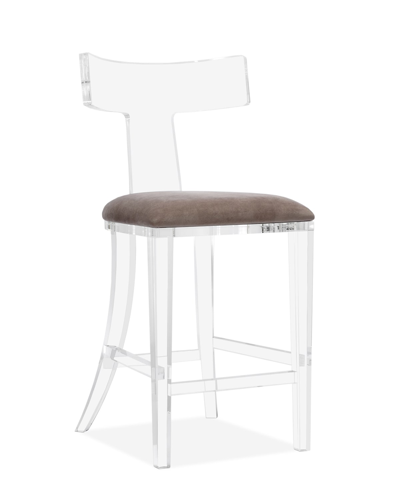 Interlude Home Tristan Klismos Counter Stool In Gray