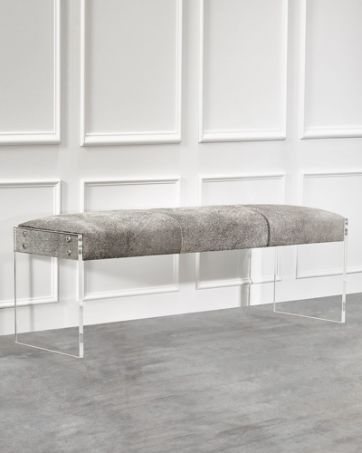 Interlude Home Aiden Bench In Gray