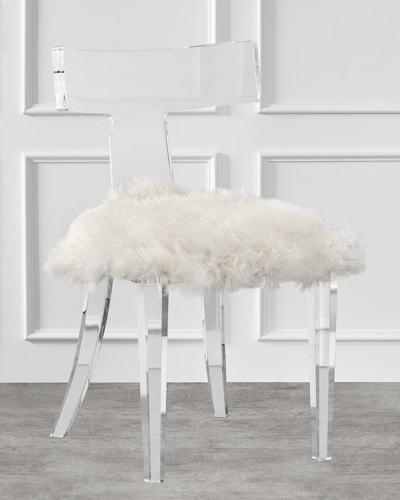 Interlude Home Tristan Klismos Chair In White