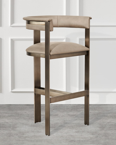 Interlude Home Darcy Bar Stool In Brown