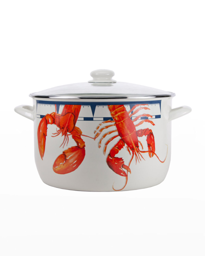 Golden Rabbit Lobster 18-qt. Stock Pot In White
