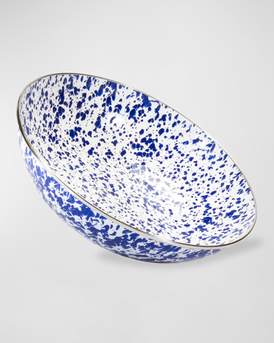 Golden Rabbit Cobalt Swirl Enamelware Collection 5 Quart Serving Bowl In Blue