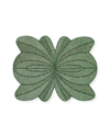 Nomi K Green Peacock Hand-beaded Placemat In Green
