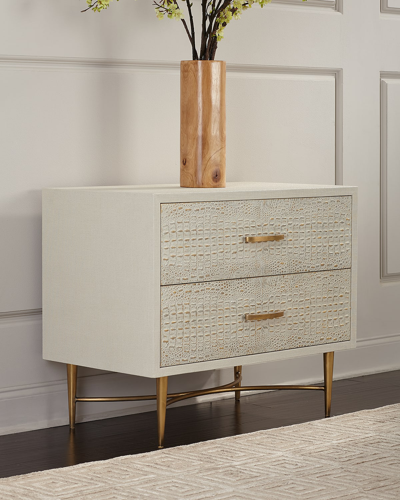 John-richard Collection Kano Night Stand In Ceram/gold