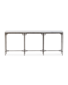 Ambella Bennett Sofa-height Console Table In Silver
