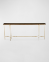 Ambella Double Diamond Console Table In Gold