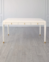 Ashley Childers For Global Views Fountain Writing Desk In White/gold