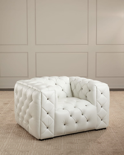 Old Hickory Tannery Cannington Tufted Club Chair In White