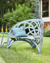 Cricket Forge Arc Outdoor Bench In Light Gray