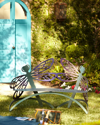 Cricket Forge Dragonfly Outdoor Bench In Blue