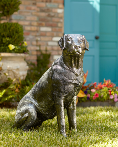 The Phillips Collection Labrador Retriever Dog Sculpture - Liquid Silver In Brown