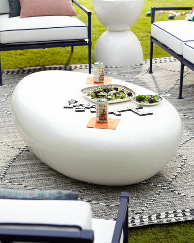 The Phillips Collection River Stone Coffee Table In White